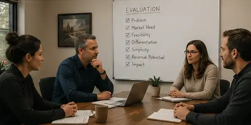 Small conference room discussion